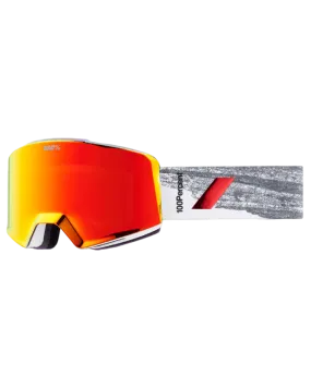 100% Norg HiPER Goggles Badlands - Mirror Red Lens 2023 | Snow Goggles Mens | Trojan Wake Ski Snow