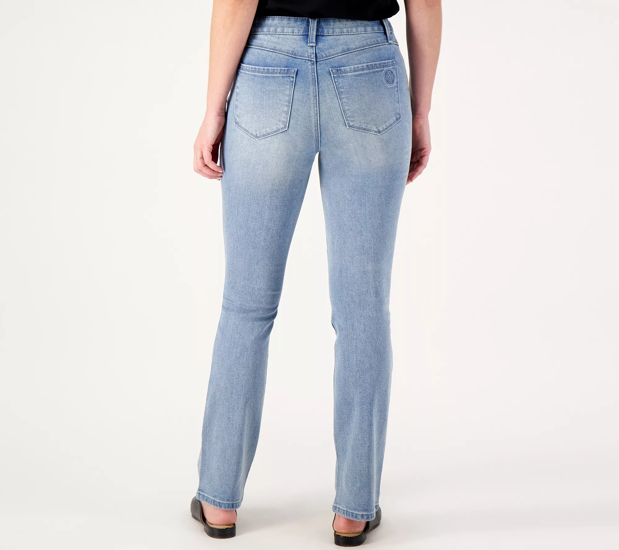 "As Is" Laurie Felt Petite Forever Denim 5 Pocket Relax Baby Bell Jeans