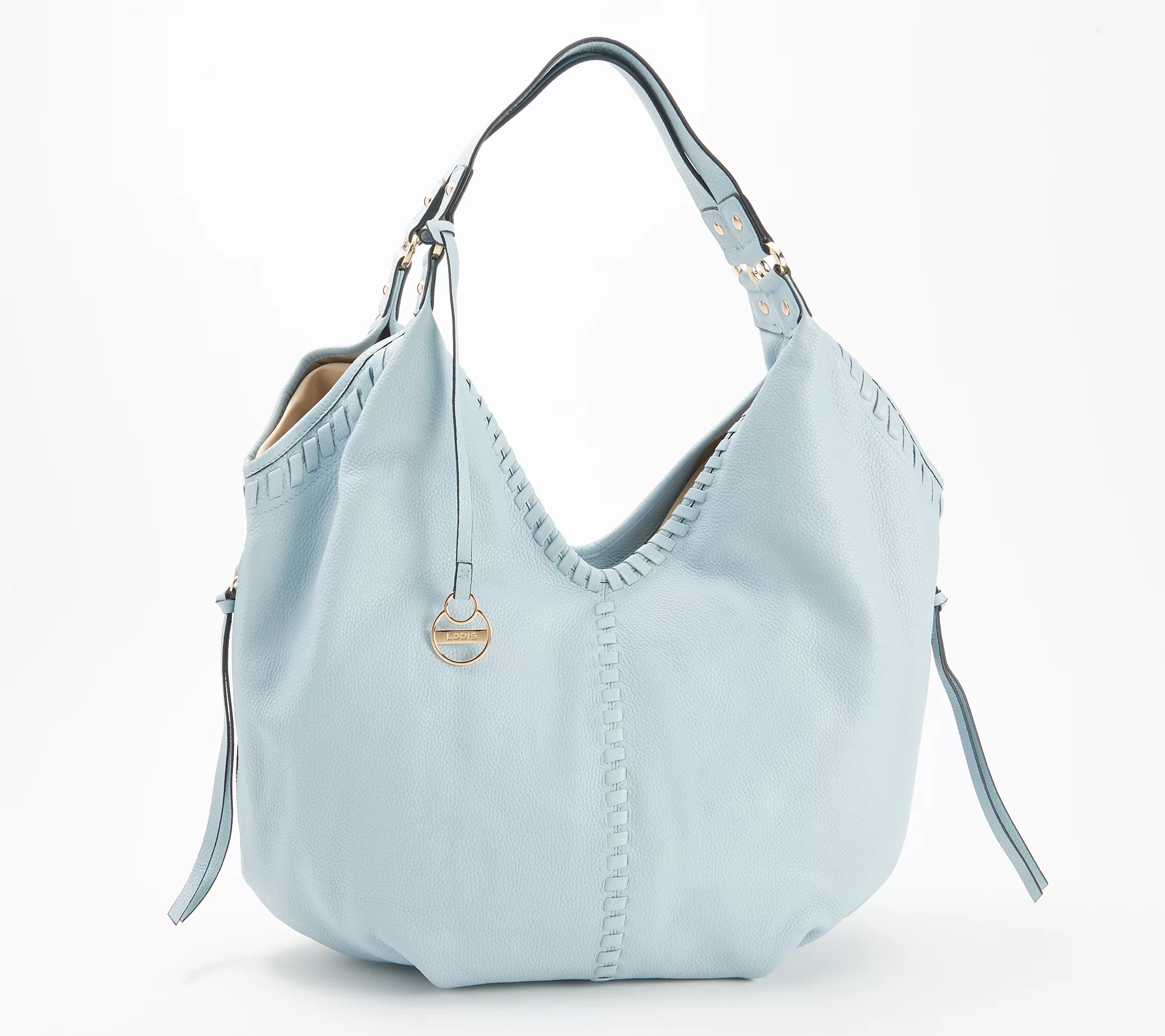 "As Is" Lodis Large Whipstitch Leather Tote - Lacey