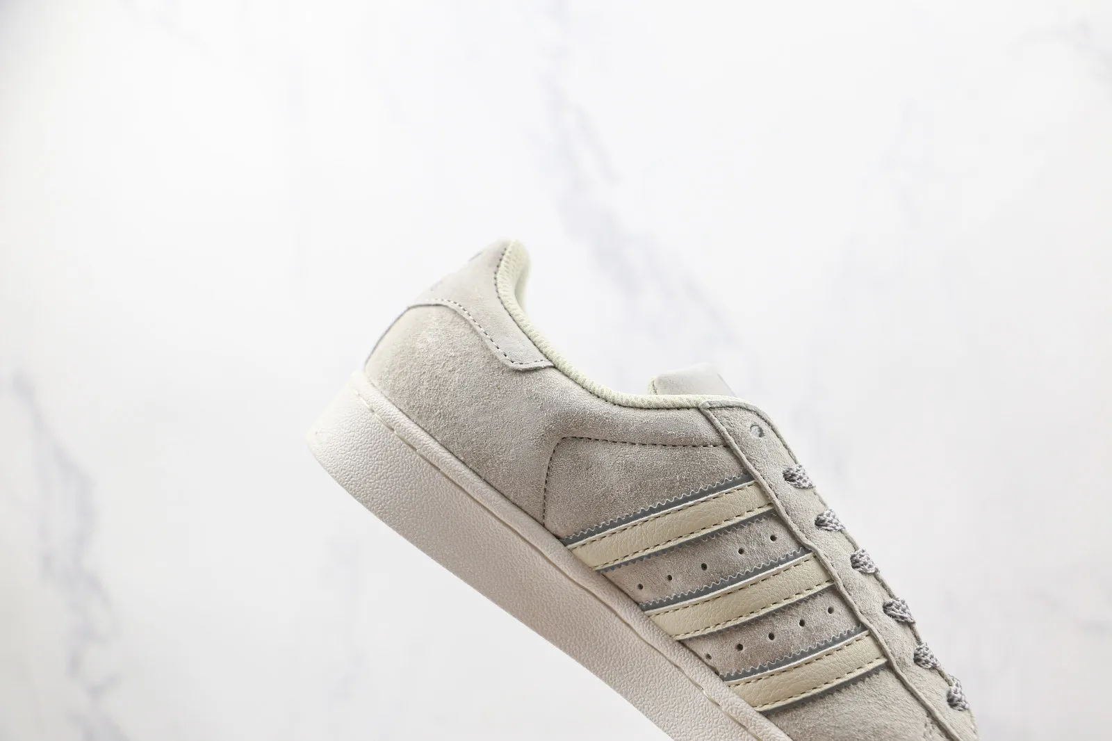 Adidas Originals Superstar Suede Light Grey Cloud White BS0911