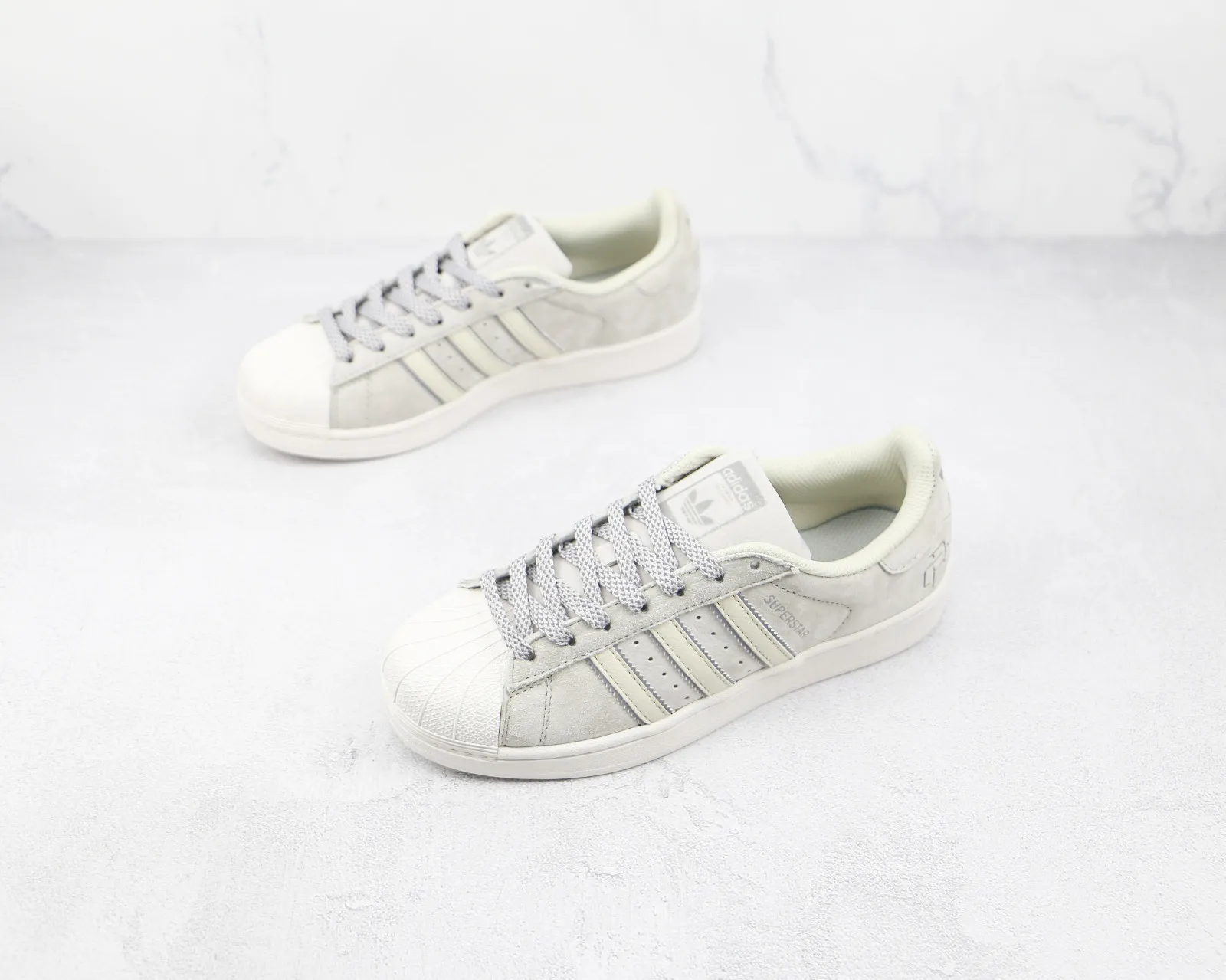 Adidas Originals Superstar Suede Light Grey Cloud White BS0911