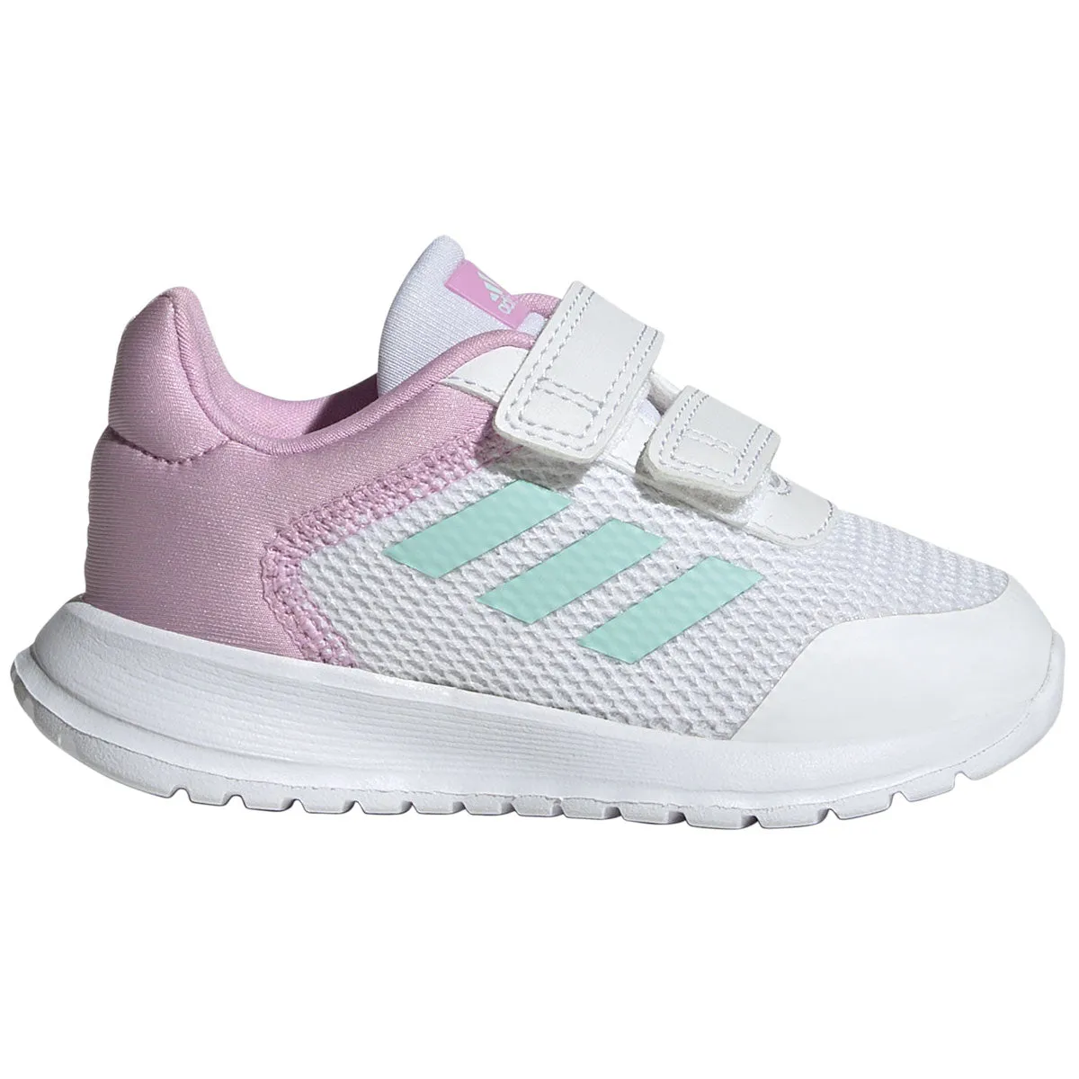 adidas Tensaur Run 2.0 CF Infant Trainers - Girls - White/Semi Flash Aqua/Bliss Lilac