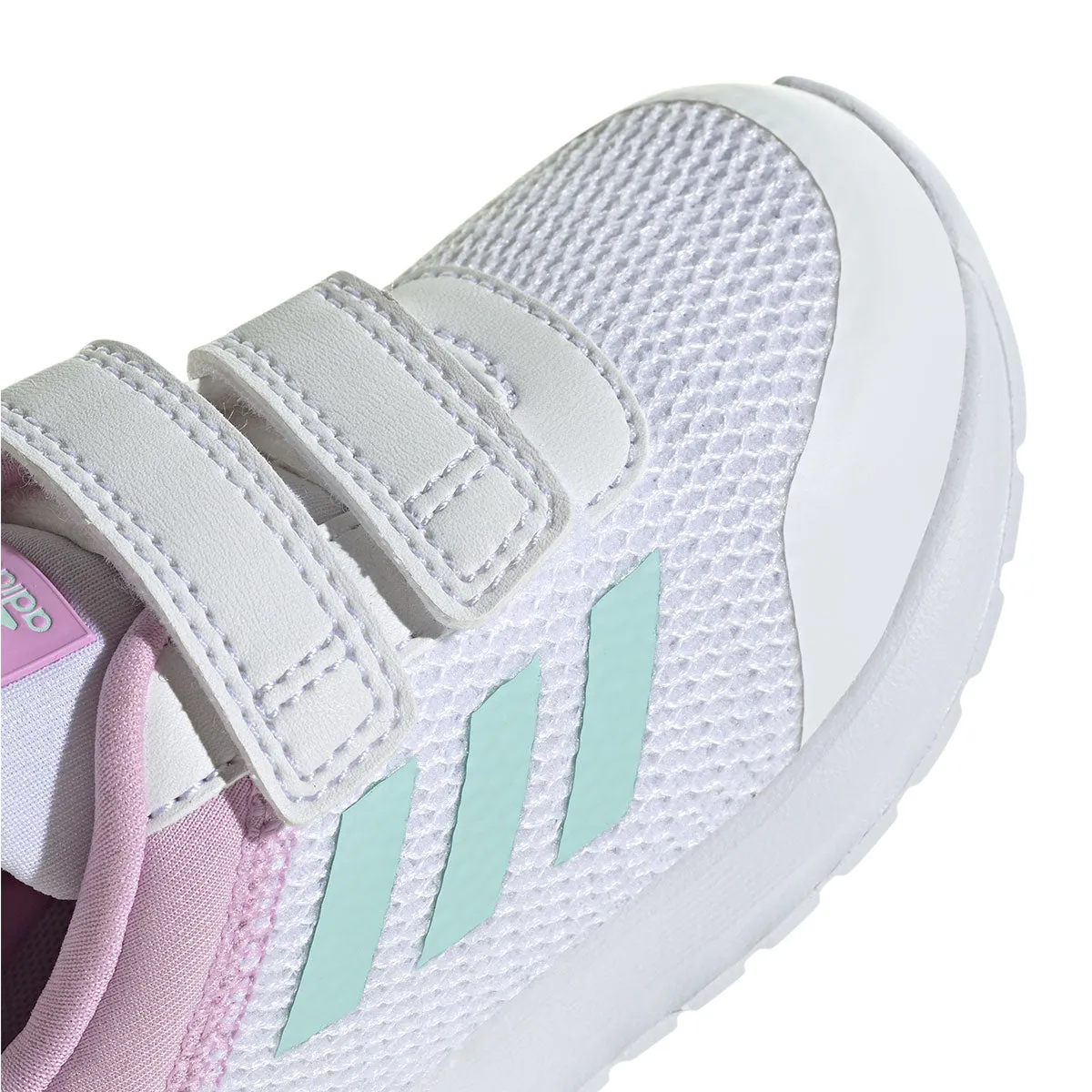 adidas Tensaur Run 2.0 CF Infant Trainers - Girls - White/Semi Flash Aqua/Bliss Lilac