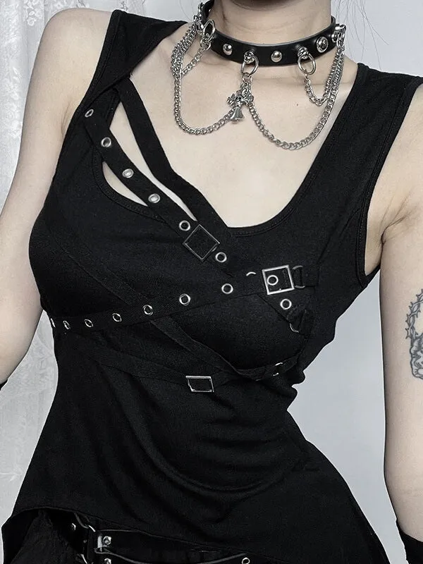 Alternative crossover sleeveless top