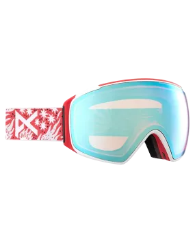 Anon M3 Low Bridge Fit Snow Goggles + Bonus Lens + MFI - Joshua Noom / Perceive Variable Blue | Snow Goggles Men's | Snow Sk