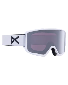 Anon M3 Low Bridge Fit Snow Goggles + Bonus Lens + MFI - White / Perceive Sunny Onyx | Snow Goggles Men's | Snow Skiers Ware