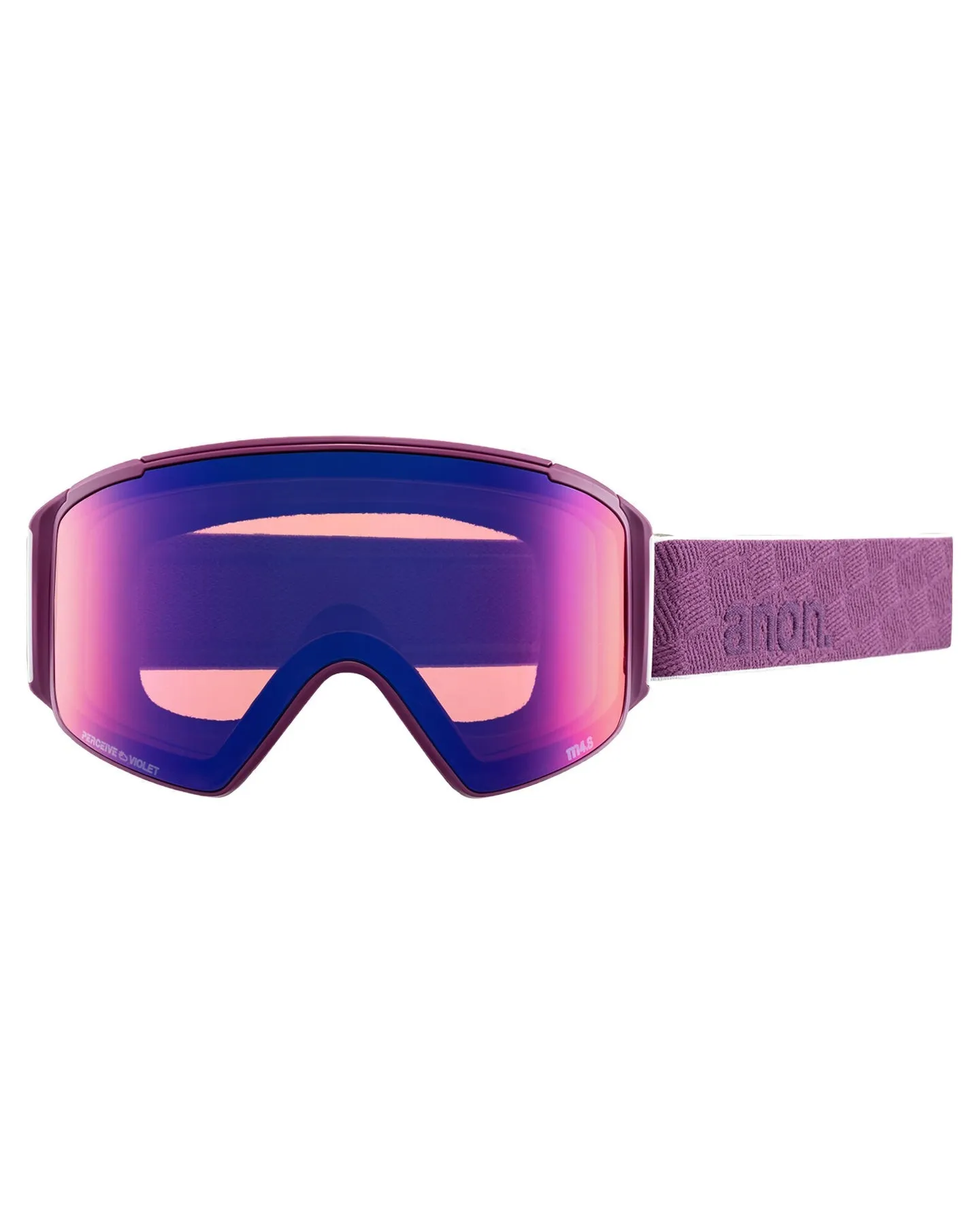 Anon M4S Cylindrical Low Bridge Snow Goggles + Bonus Lens - Grape/Perc