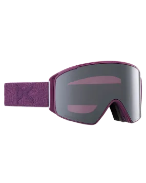 Anon M4S Cylindrical Low Bridge Snow Goggles + Bonus Lens - Grape/Perc