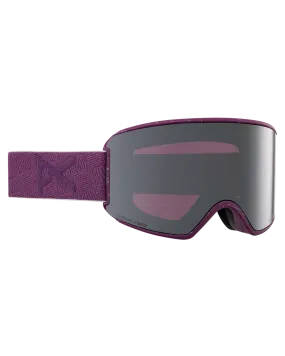 Anon WM3 Low Bridge Fit Snow Goggles + Bonus Lens + MFI - Grape / Perceive Sunny Onyx | Snow Goggles Women's | Snow Skiers W