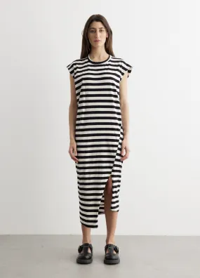 Bassike -  Stripe Split Tank Dress - Dress