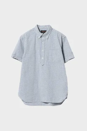 B.D. Pullover Short Sleeve Indigo Seersucker - Gingham