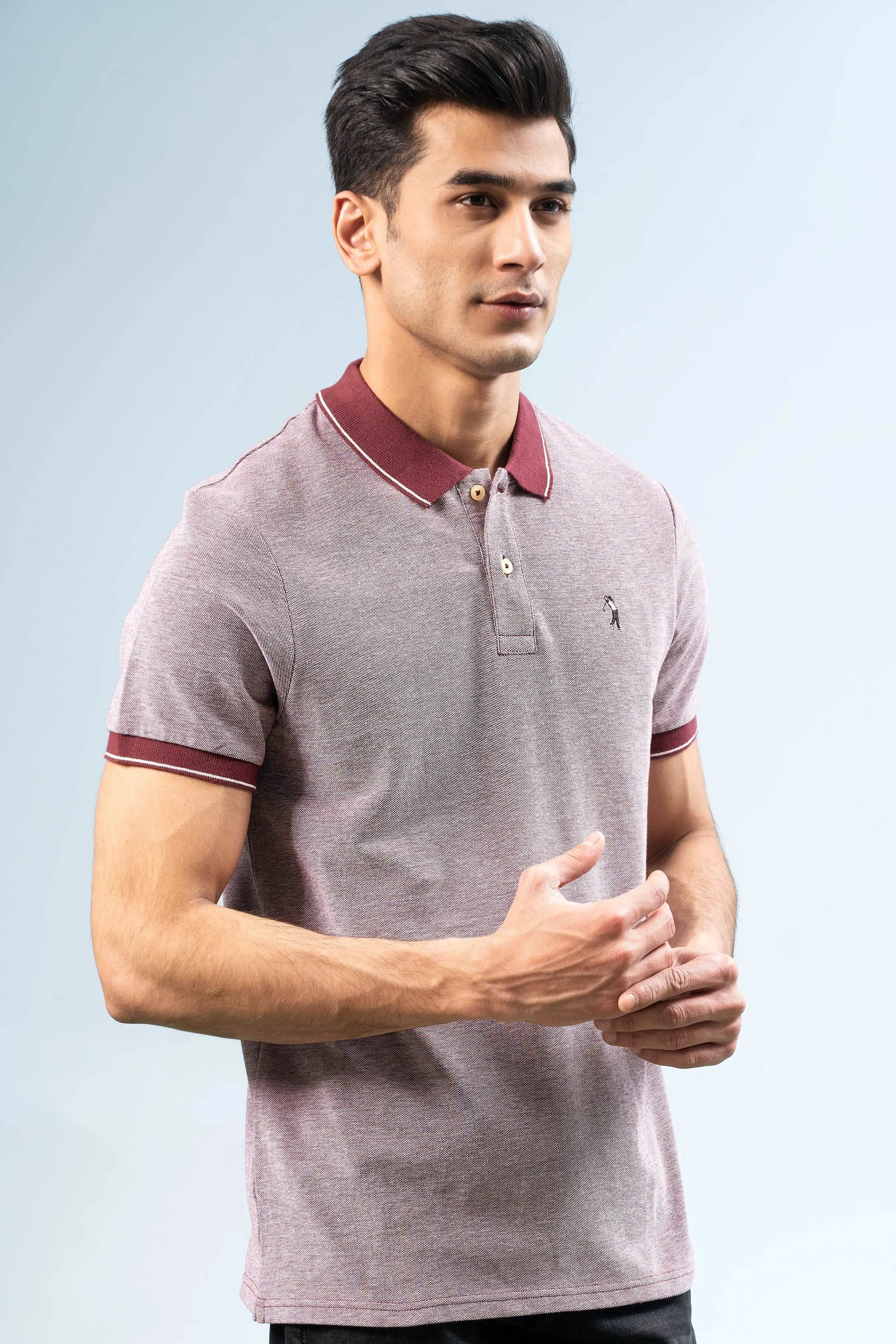 BIRD EYE POLO MAROON