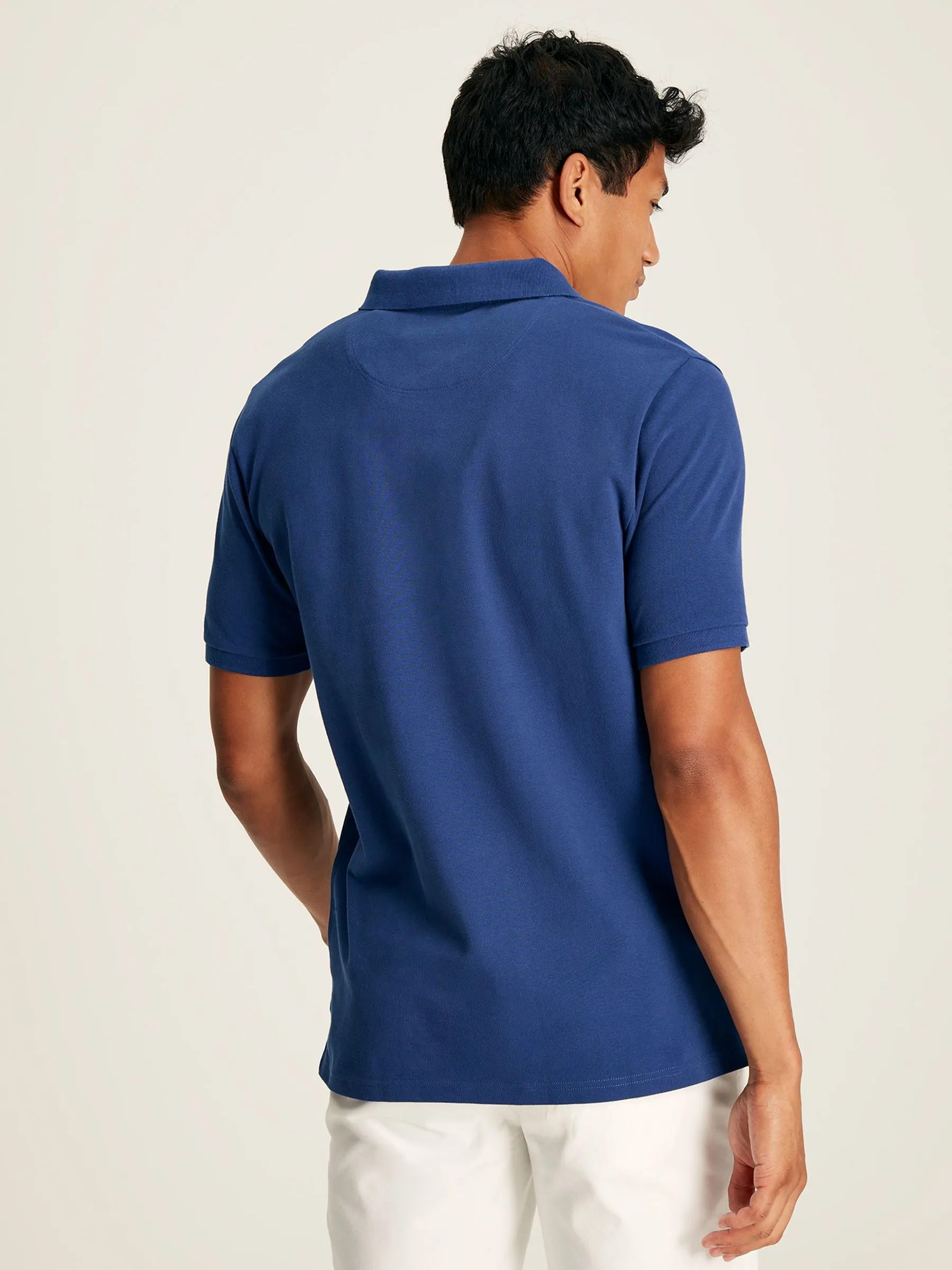 Blue Cotton Polo Shirt