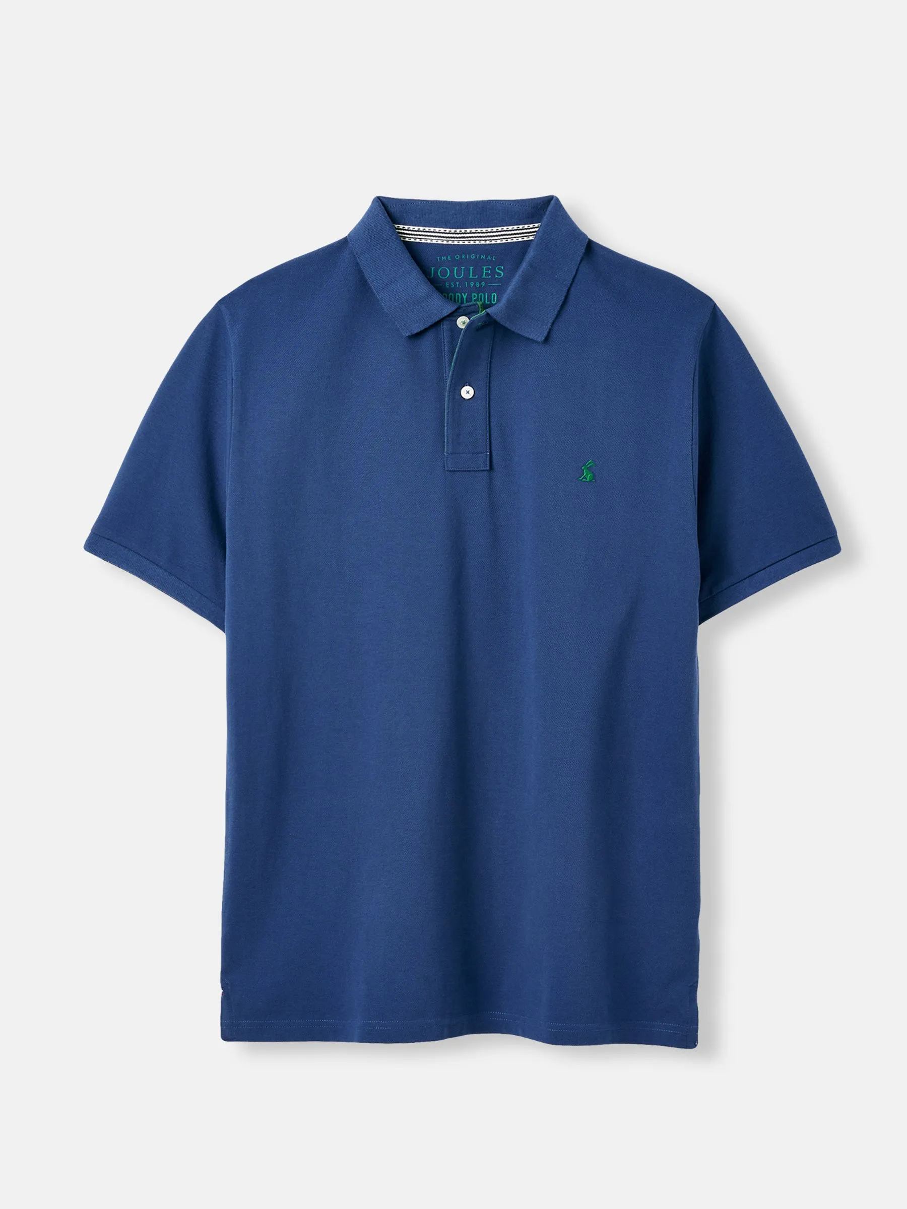 Blue Cotton Polo Shirt