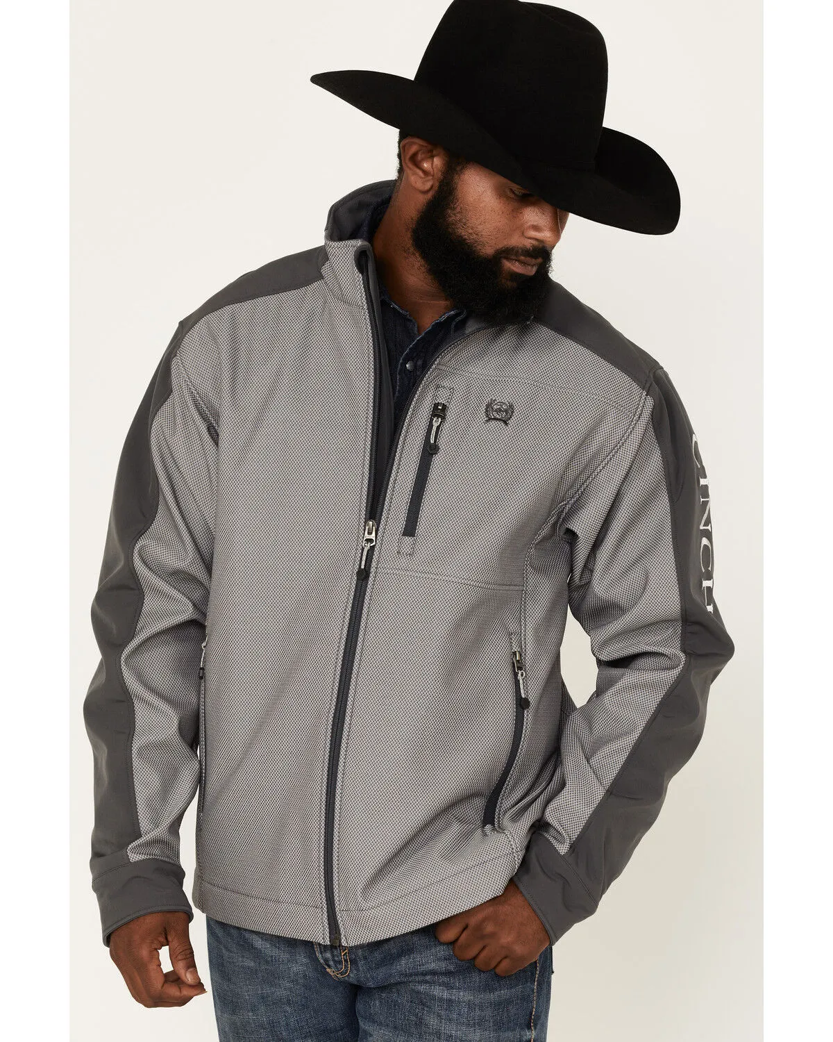 Cinch Men's Textured Logo Concealed Carry Softshell Jacket