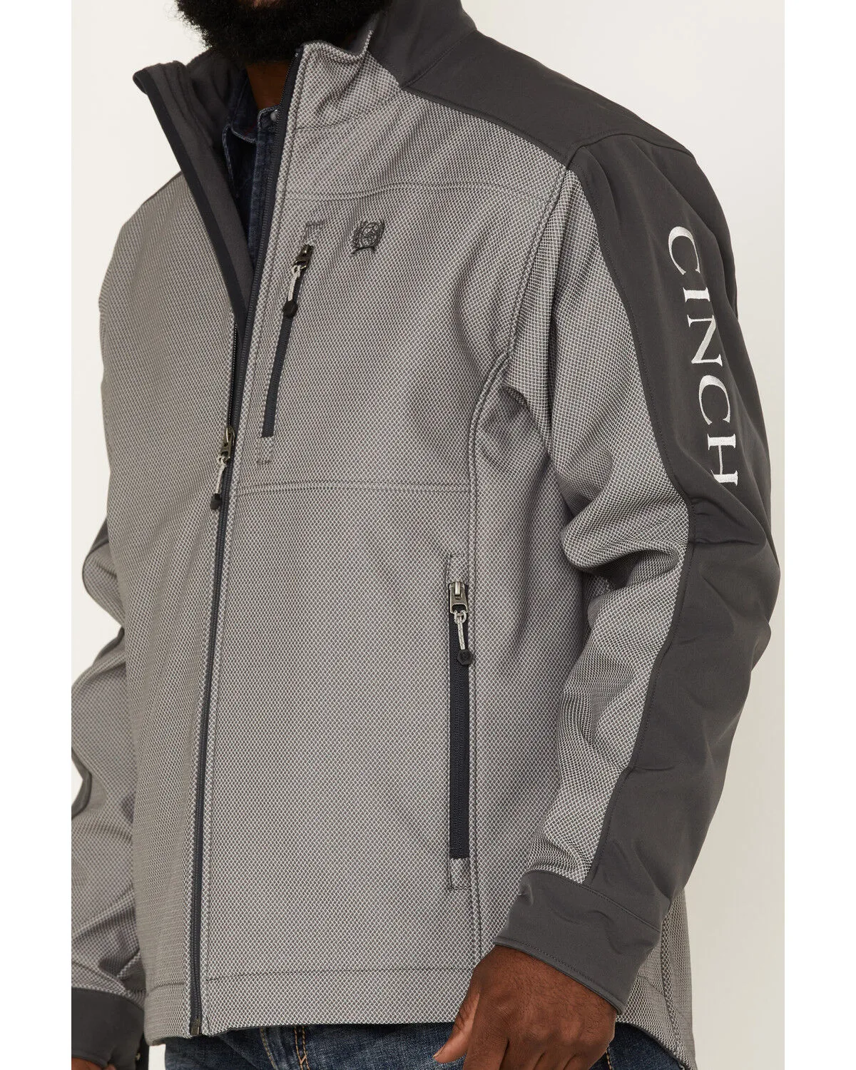 Cinch Men's Textured Logo Concealed Carry Softshell Jacket