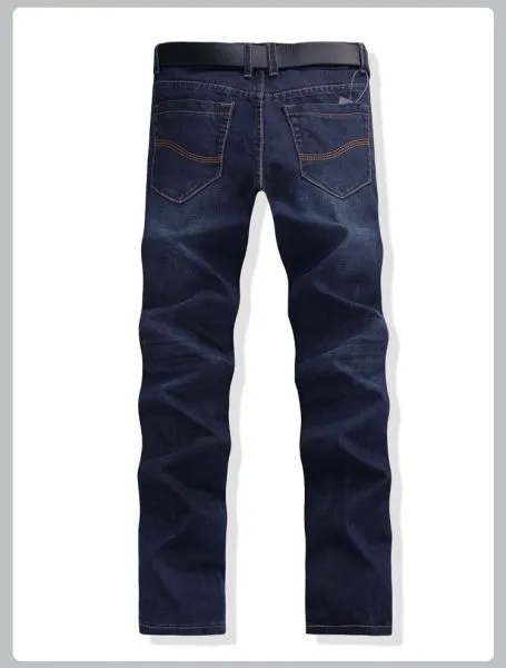 Classic blue Straight Fashion Denim Jeans for Men