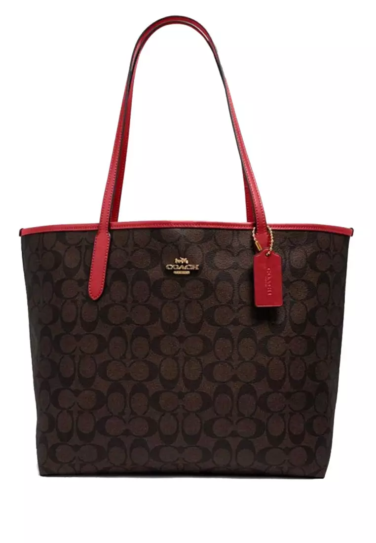 Coach COACH Women City Tote In Signature Canvas