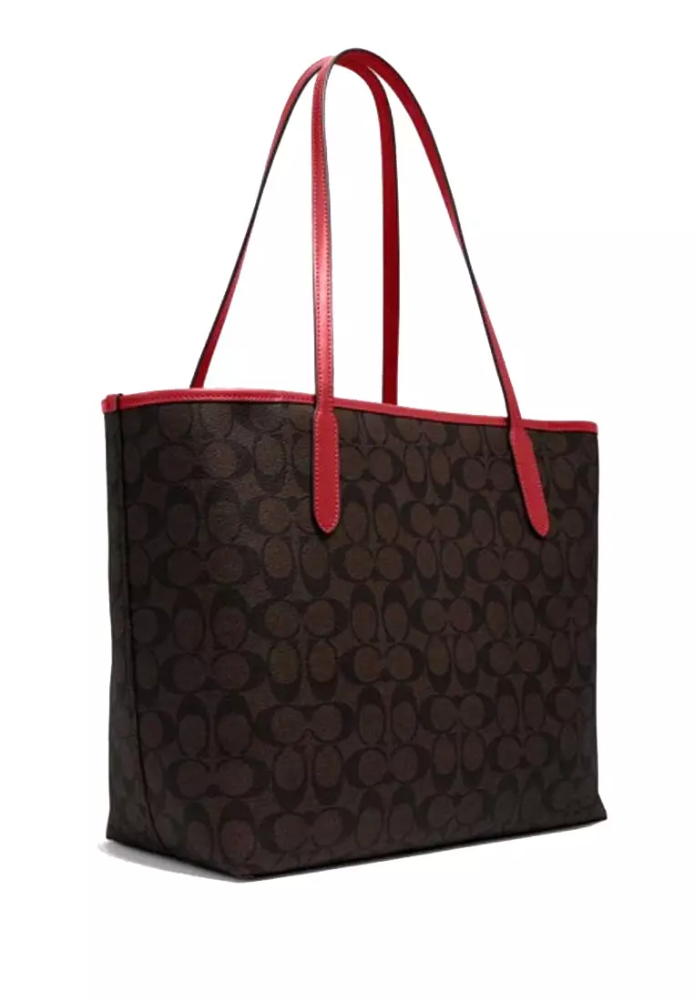 Coach COACH Women City Tote In Signature Canvas