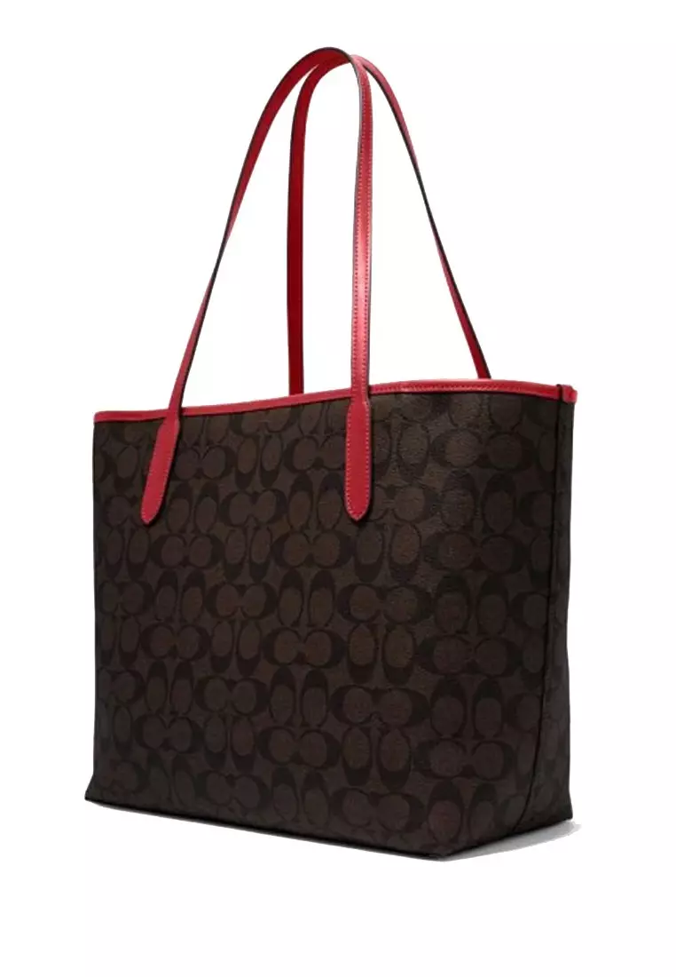 Coach COACH Women City Tote In Signature Canvas