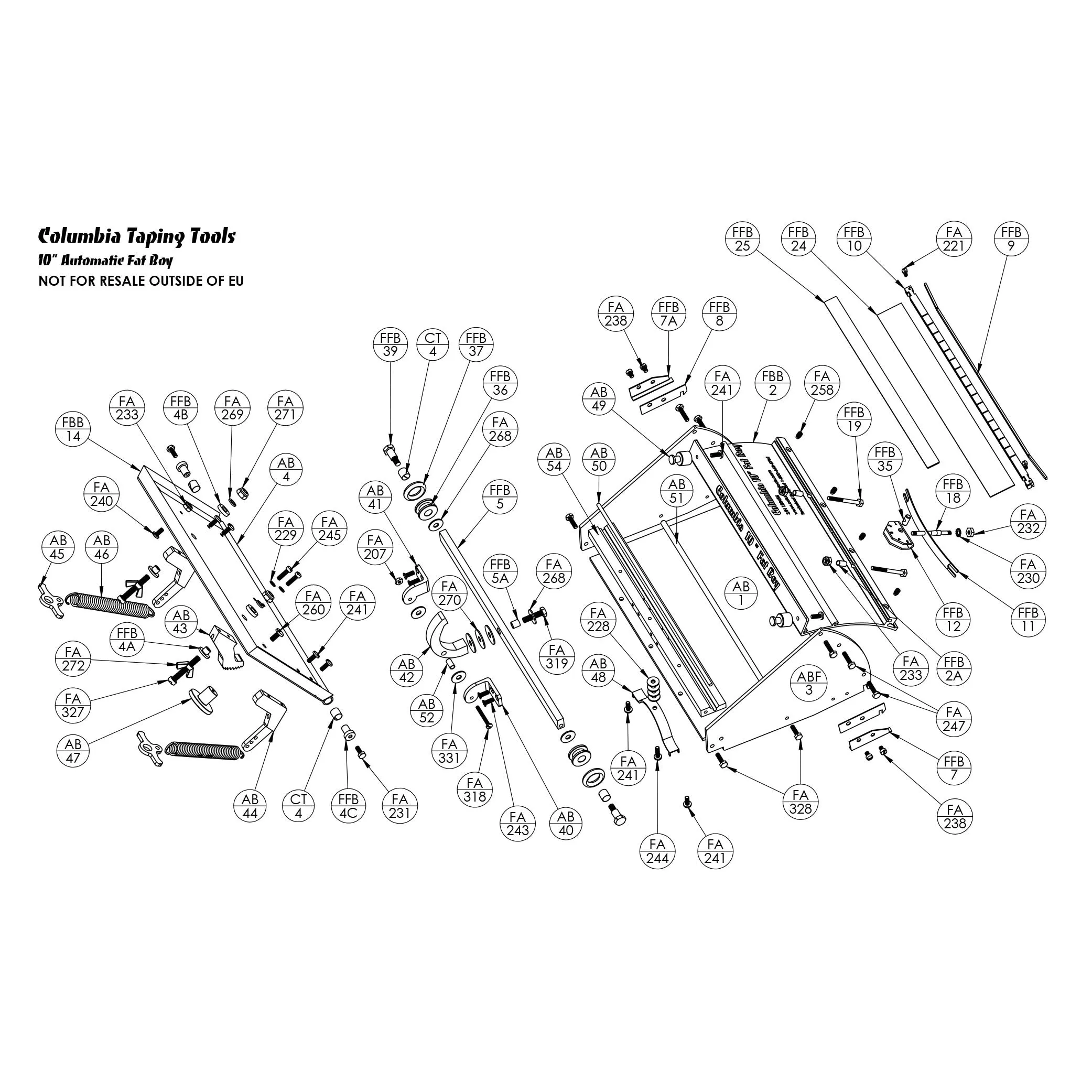 Columbia Flat Finisher Box Repair Parts