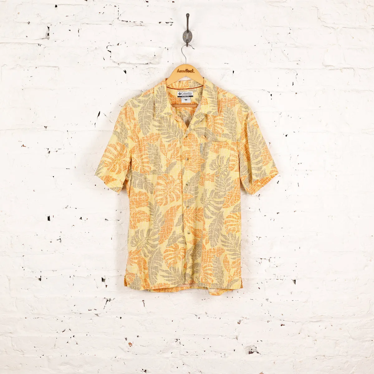 Columbia Short Sleeve Pattern Shirt - Yellow - L