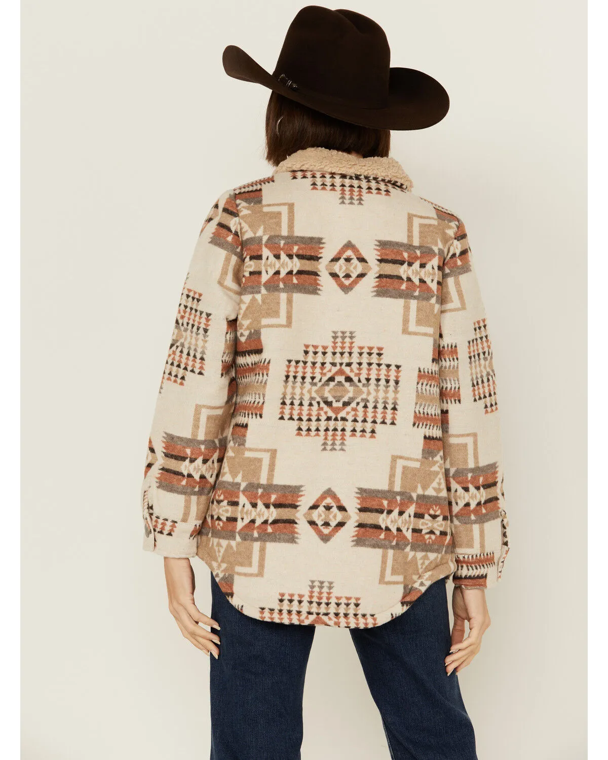 Cotton & Rye Women's Southwestern Print Sherpa Lined Jacket