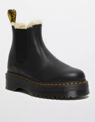 Dr. Martens Women's 2976 Quad Faux Fur Chelsea Boot-