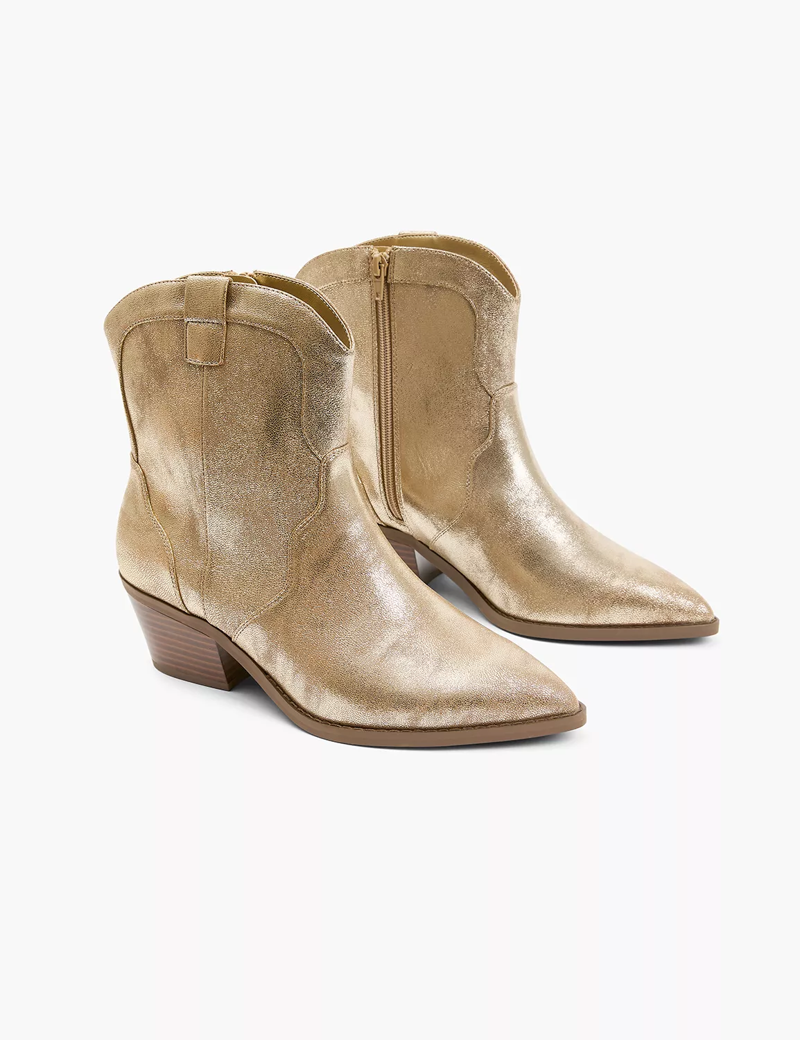 Dream Cloud Metallic Western Ankle Boot