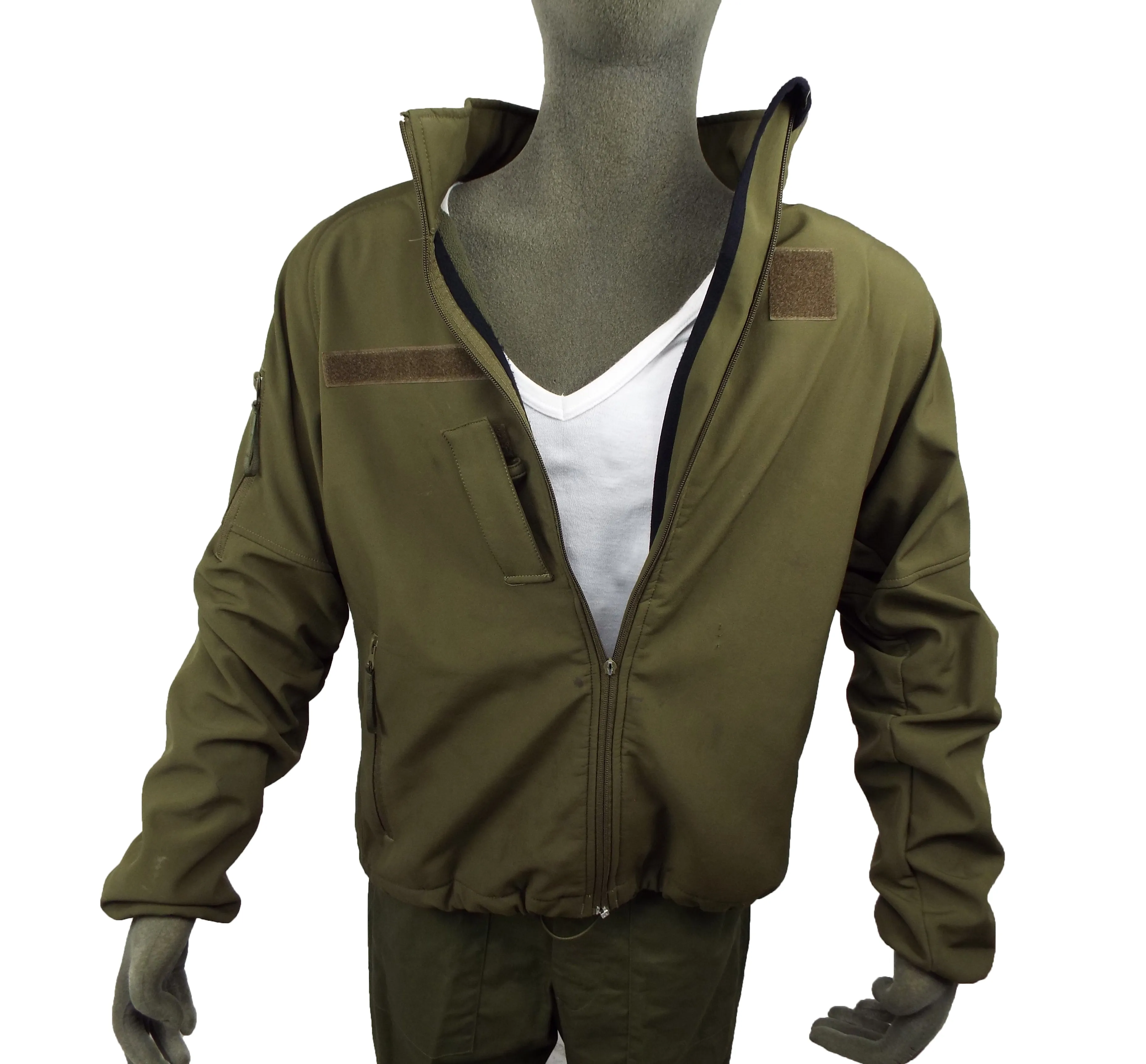 Dutch Army - Soft Shell Jacket - Olive Green - DISTRESSED RANGE