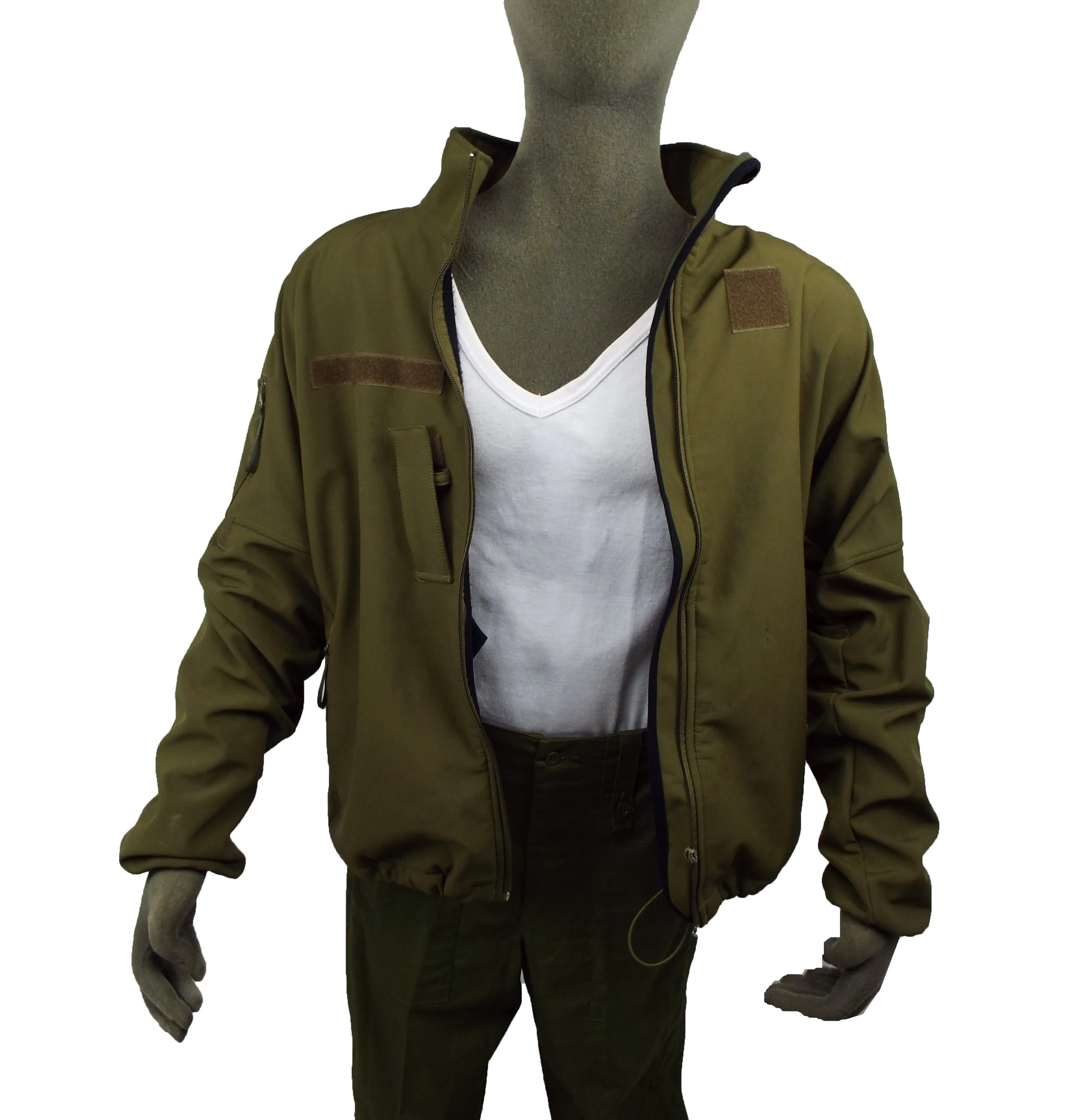 Dutch Army - Soft Shell Jacket - Olive Green - DISTRESSED RANGE