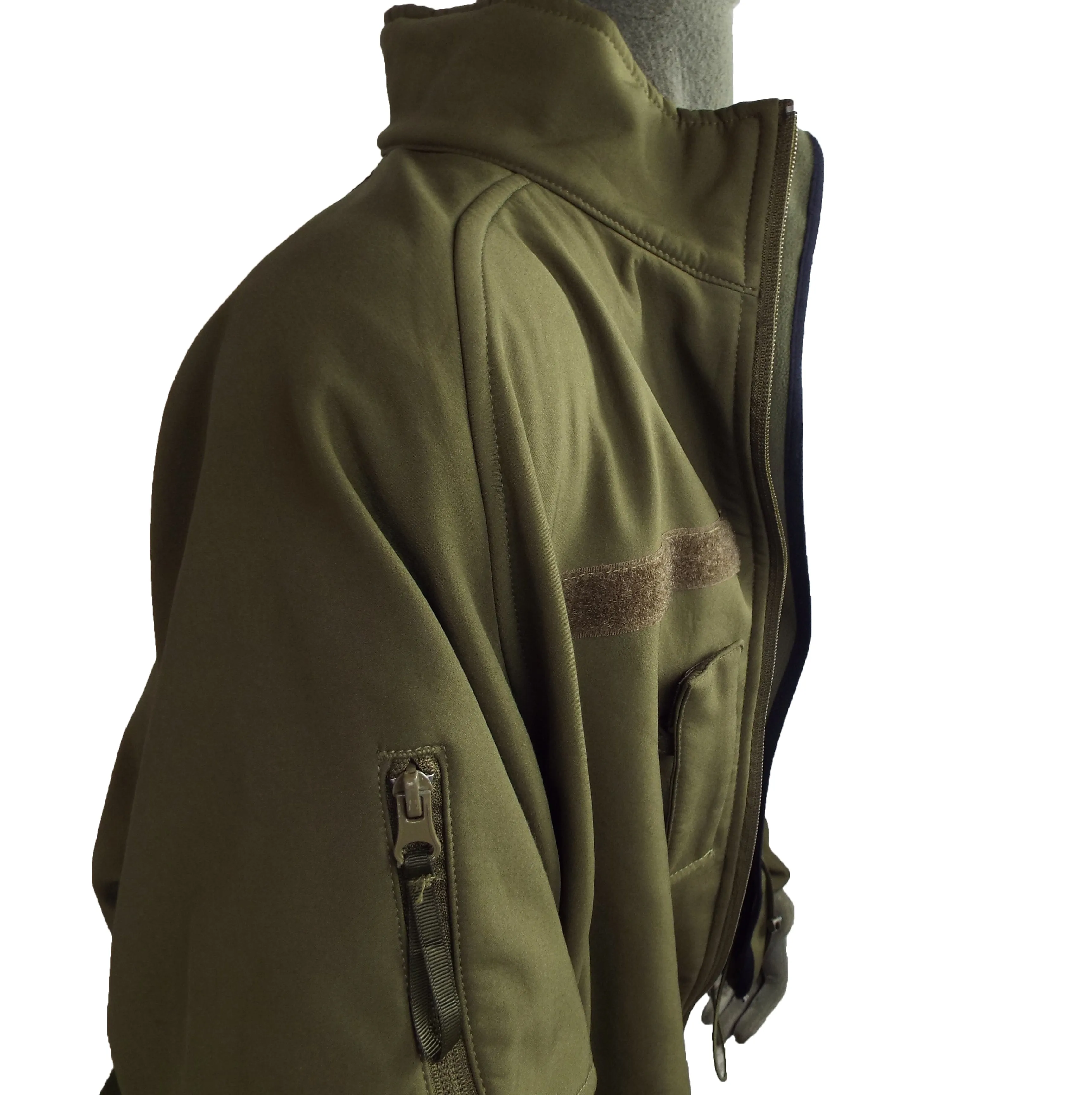 Dutch Army - Soft Shell Jacket - Olive Green - DISTRESSED RANGE