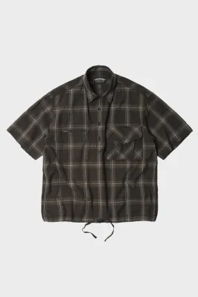 Envelope Pullover Half Shirt - Charcoal