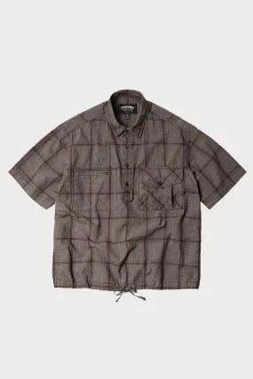 Envelope Pullover Half Shirt - Sepia