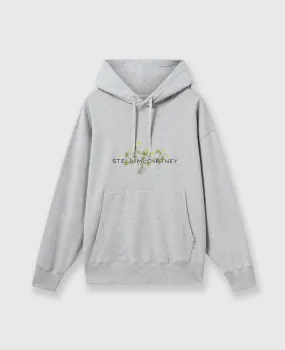 Floral Embroidered Logo Hoodie