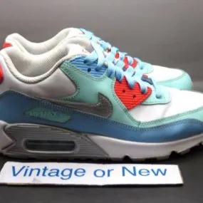 Girls nike air max '90 lakeside white teal gs running 2015 sz 5y