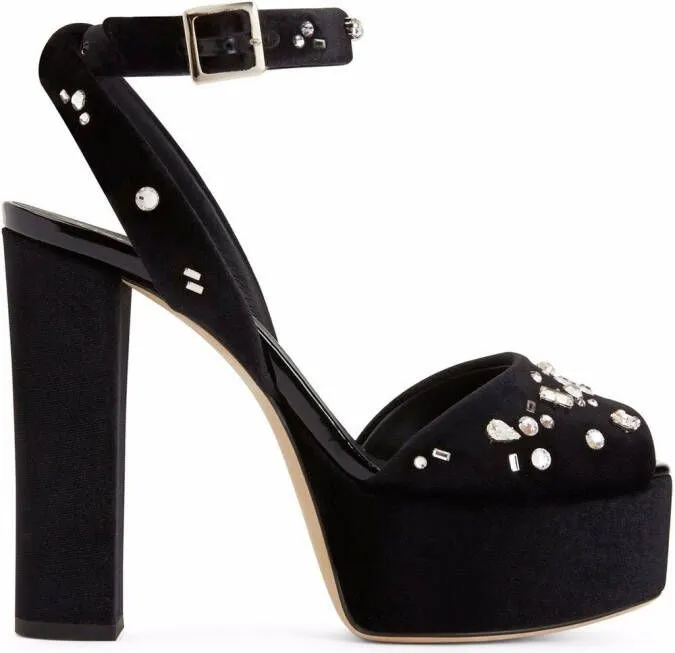 Giuseppe Zanotti Betty suede sandals Black