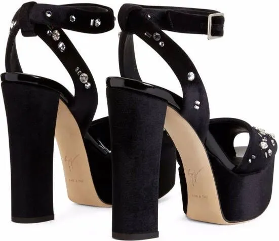 Giuseppe Zanotti Betty suede sandals Black