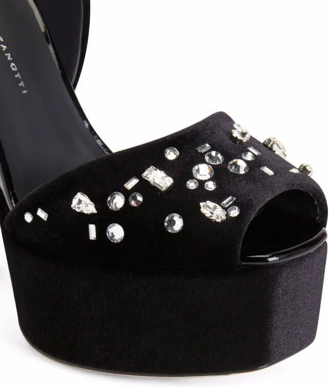 Giuseppe Zanotti Betty suede sandals Black