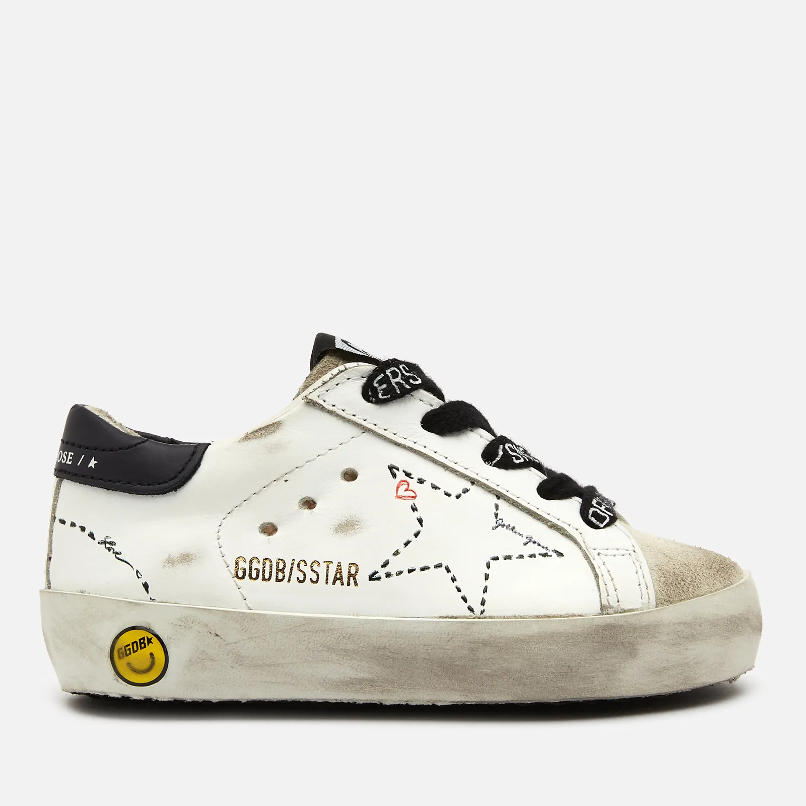 Golden Goose Toddlers' Super Star Family Leather Trainers - White/Ice - UK 3 Toddler | Coggles