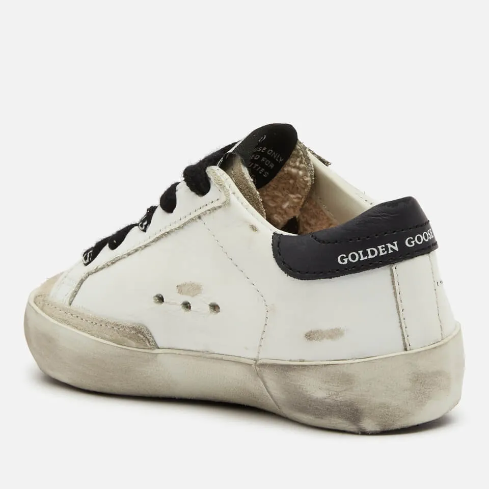 Golden Goose Toddlers' Super Star Family Leather Trainers - White/Ice - UK 3 Toddler | Coggles