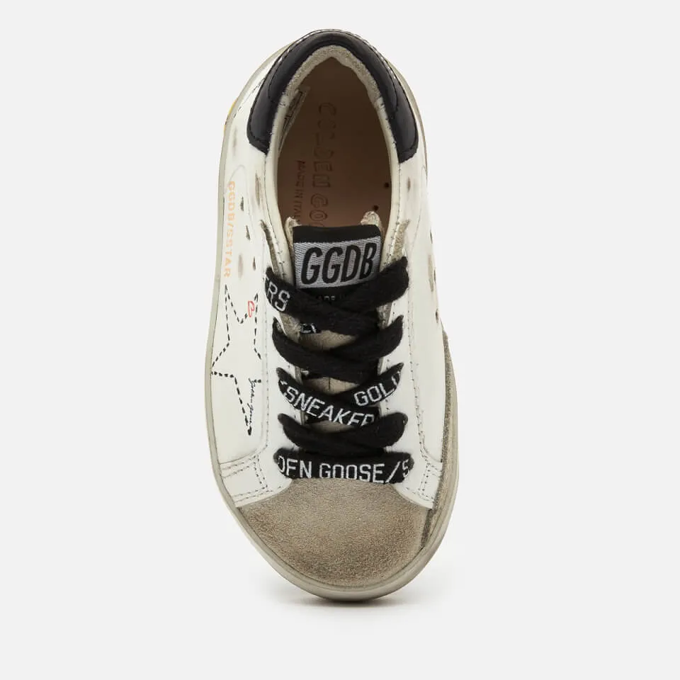 Golden Goose Toddlers' Super Star Family Leather Trainers - White/Ice - UK 3 Toddler | Coggles