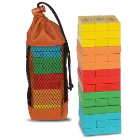 GSI Outdoors Backpack 45 Solid Wood Blocks Tumbling Tower + Wood Die