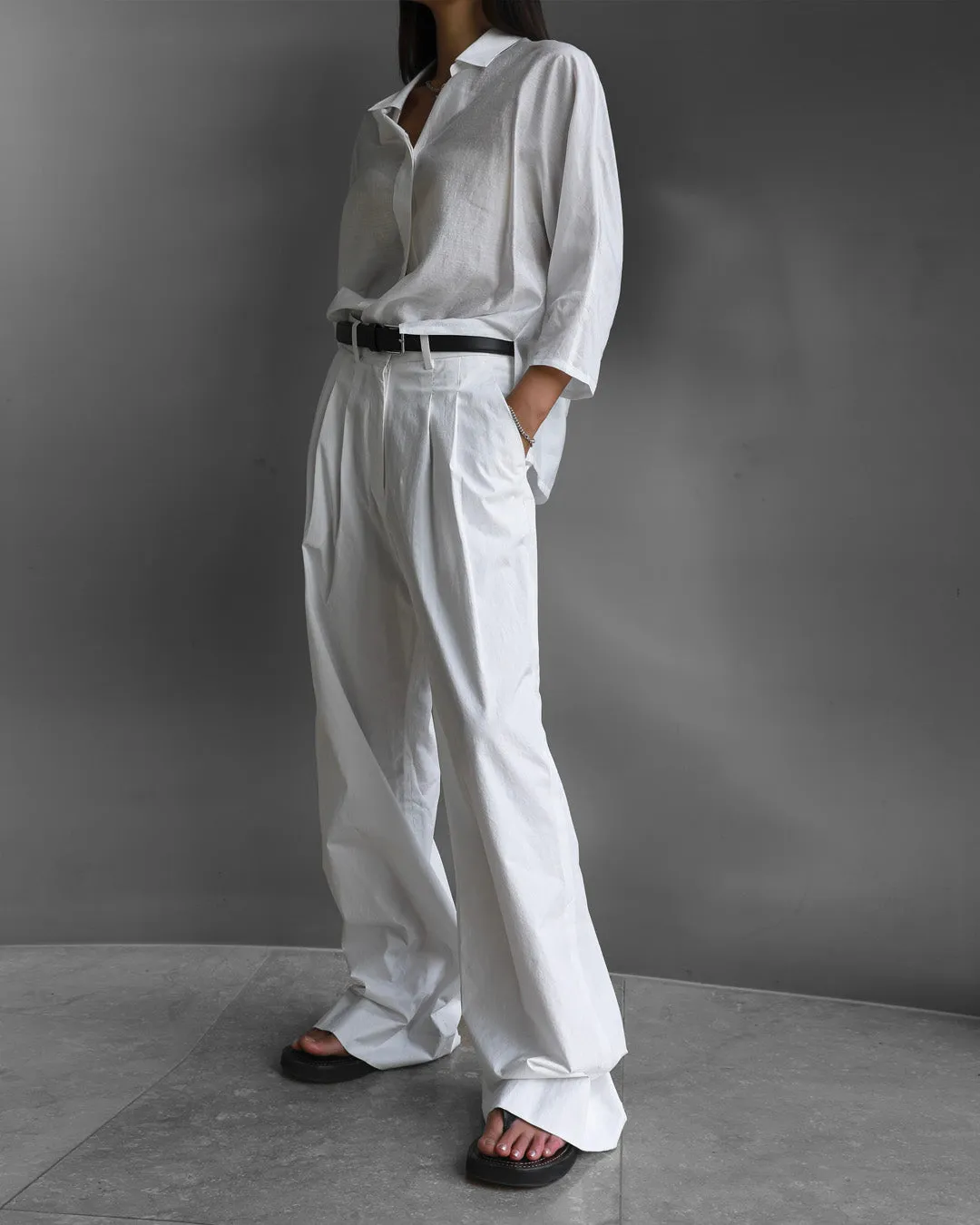 Jayden Wide Pants - White