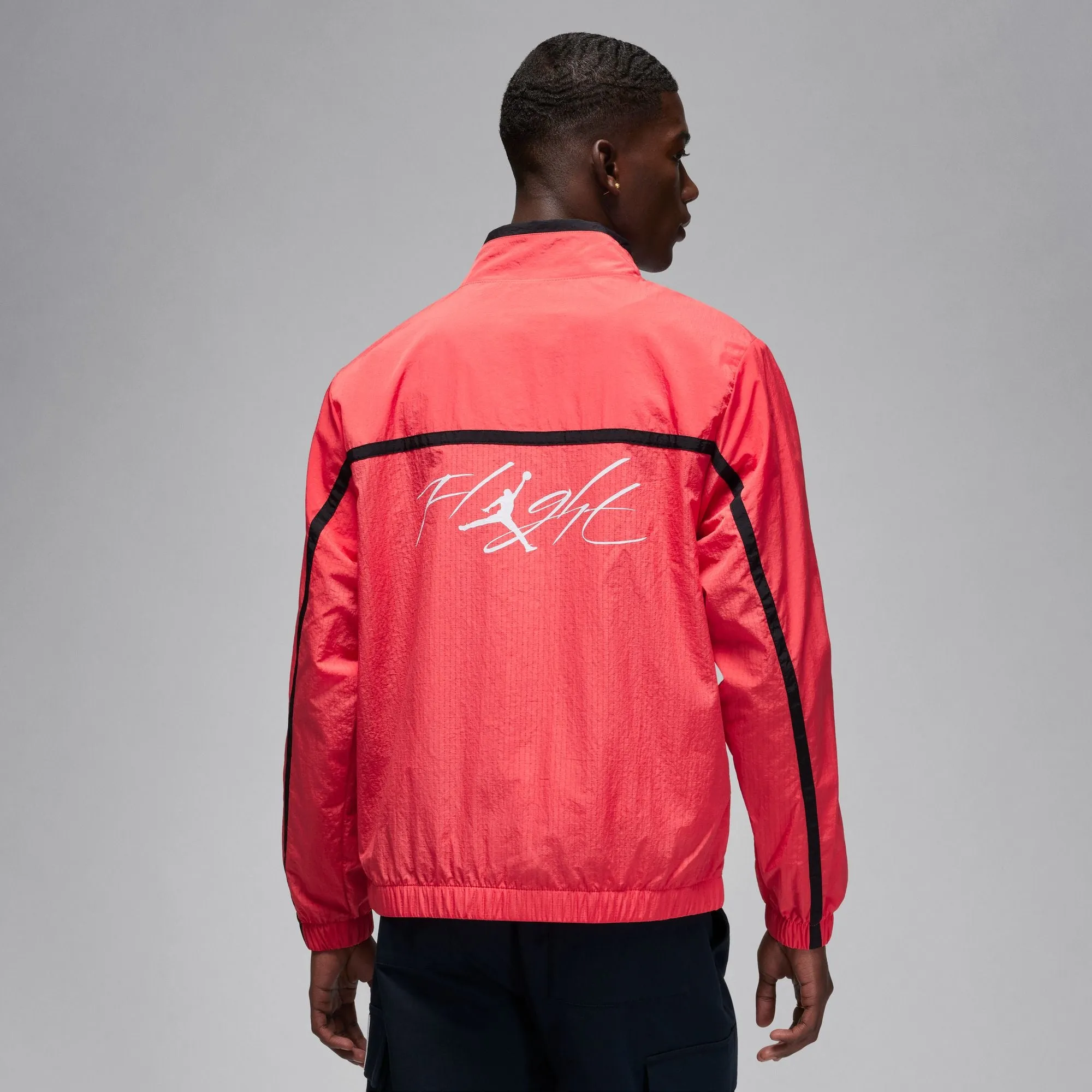 Jordan - Men - Back Logo Print Woven Jacket - Lobster/Black/White