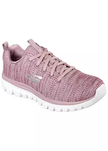 Ladies Purple Twisted Fortune Trainers by Skechers | Look Again