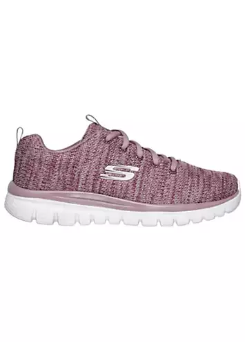 Ladies Purple Twisted Fortune Trainers by Skechers | Look Again