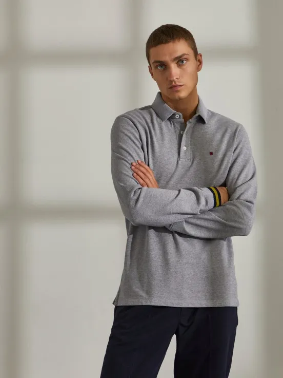 Long-sleeved polo shirt