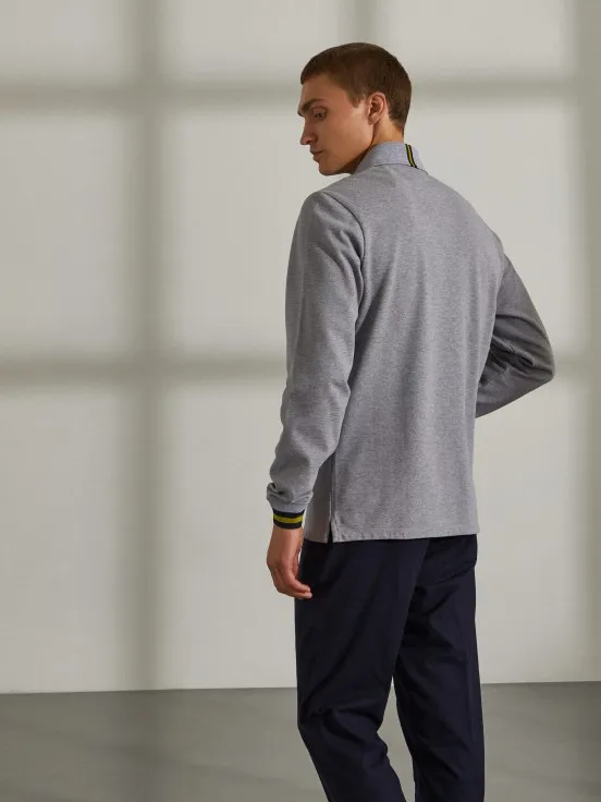 Long-sleeved polo shirt