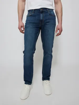 Mid Wash Slim Fit Jeans With Stretch | Men | George at ASDA